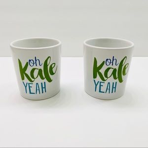 2 mini planters by Studio M “oh kale Yeah”
